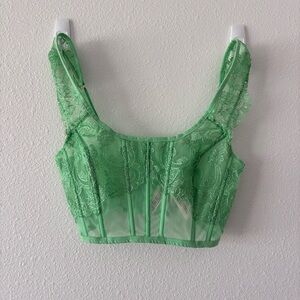 Victoria's Secret NWT Green Lace Bra